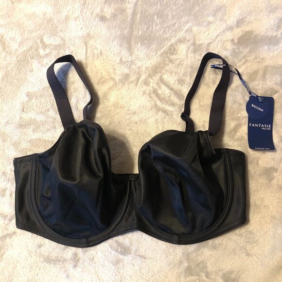 Fantasie Smoothing Balcony Bra Womens 34G Black Seamless Underwire FL4520 NWT - Picture 1 of 11